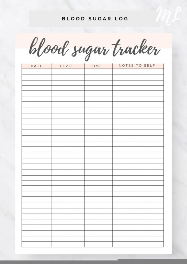 Free Printable Blood Glucose Log Sheets FREE Printable HQ