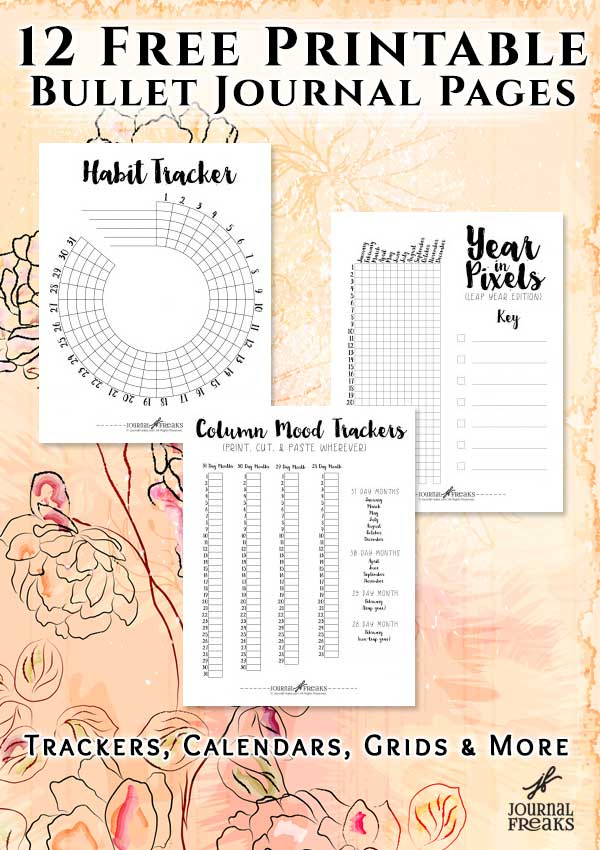 Free Printable Bullet Journal Pages Journal Freaks