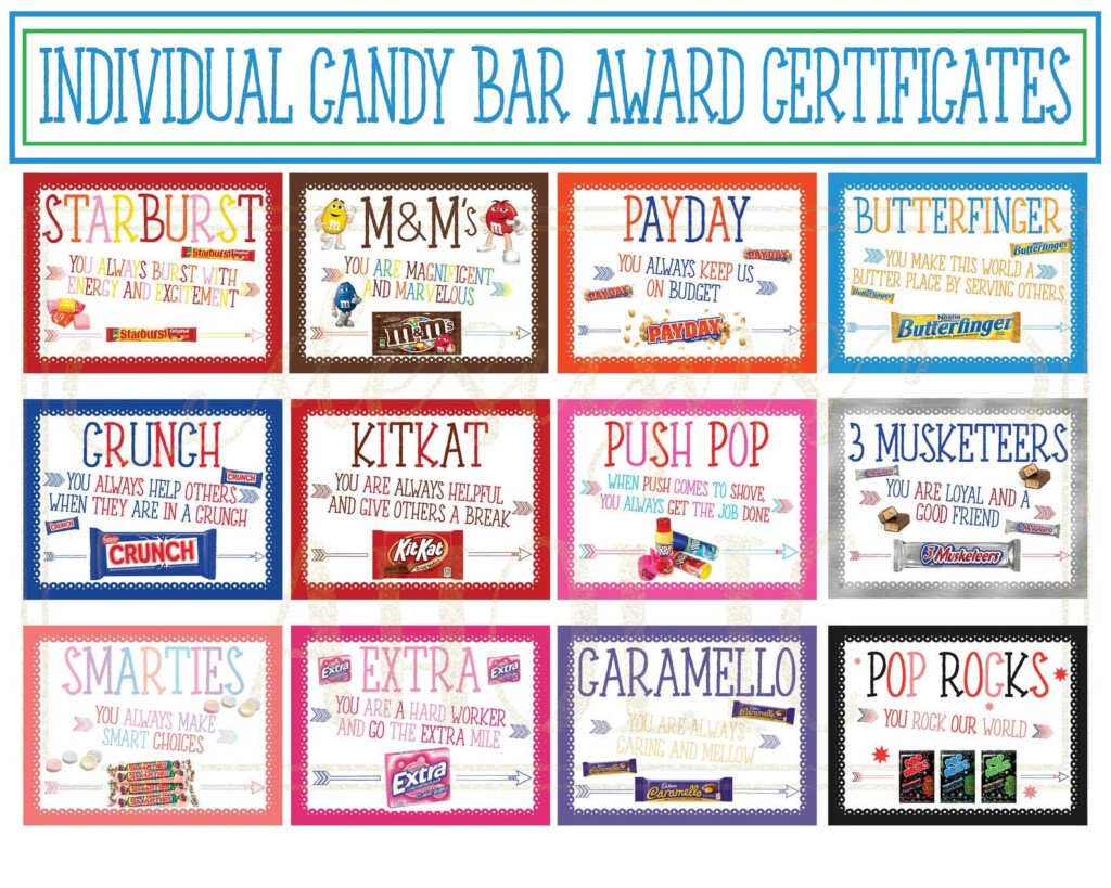 Free Printable Candy Awards Certificates