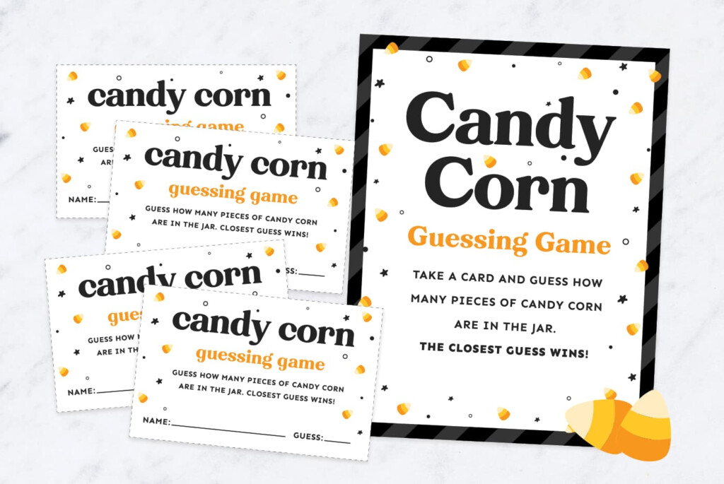 Free Printable Candy Corn Guessing Game Cards Favorite Printables