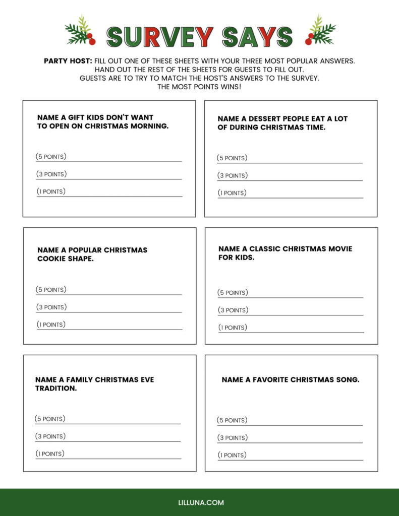 FREE Printable Christmas Games 4 FREEBIES Lil 39 Luna