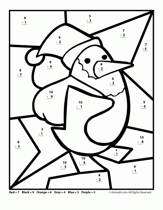 Free Printable Christmas Math Worksheets Addition And Subtraction 