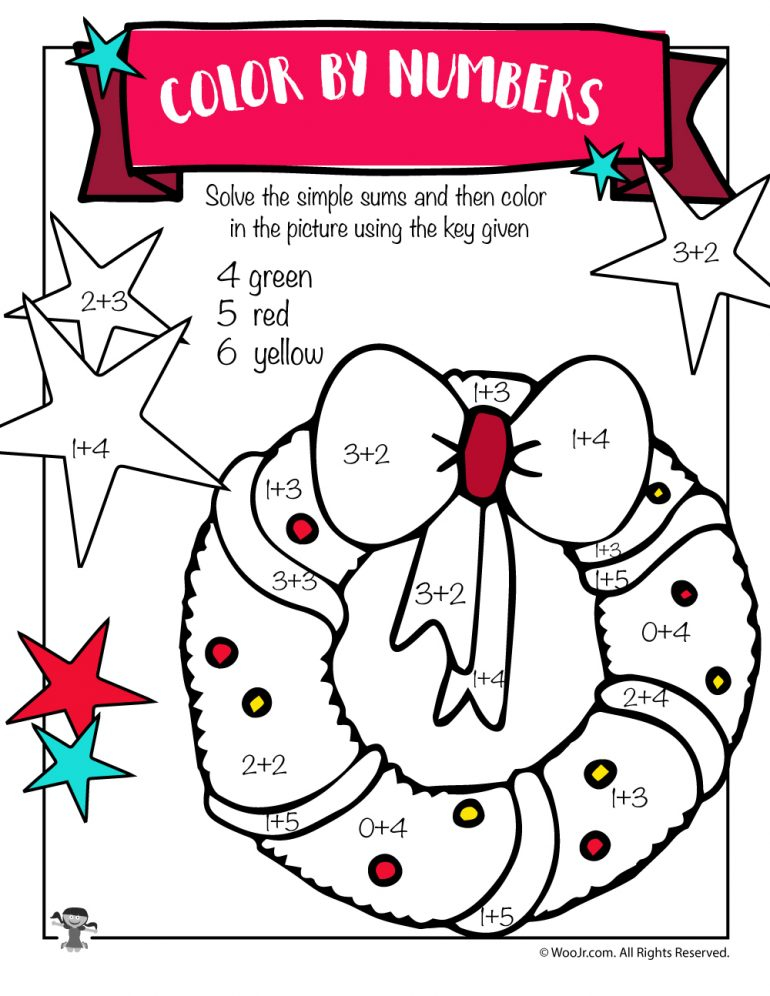 Free Printable Christmas Math Worksheets Pre K 1st Grade 2nd Grade 