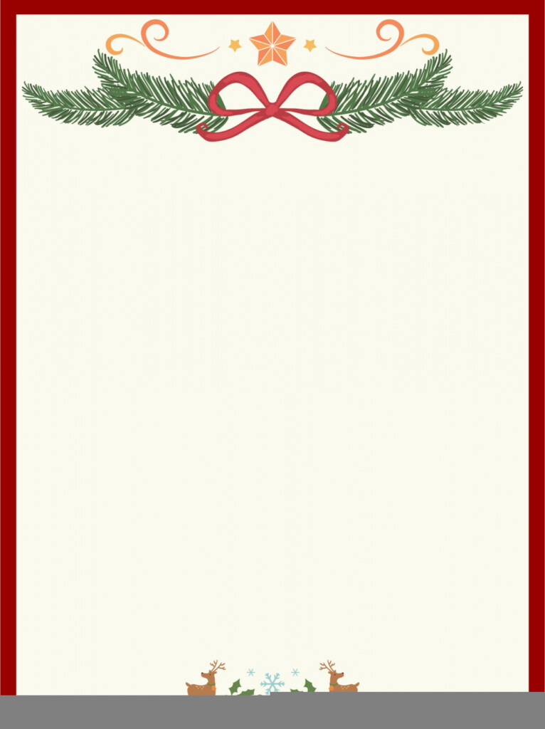 Free Printable Christmas Stationery FREE Printable HQ