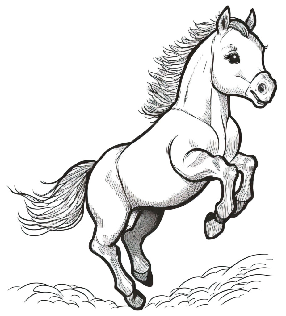 Free Printable Colouring Pages Of Horses Free Coloring Sheet 