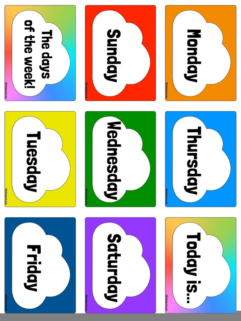 Free Printable Days Of The Week Printables Free Printable Templates