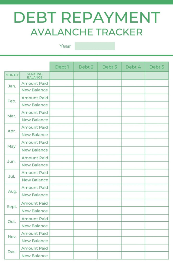 Free Printable Debt Payoff Tracker Printable New Year Banners