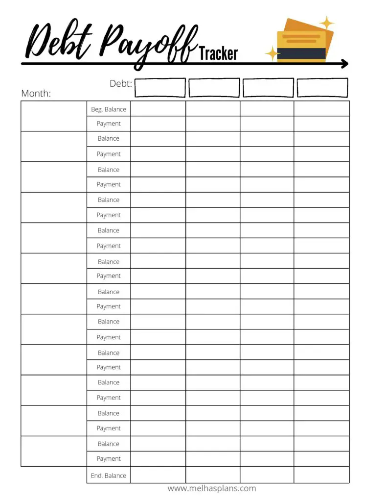 Free Printable Debt Payoff Tracker The Ultimate Debt Payoff Planner 