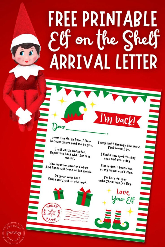 Free Printable Elf On The Shelf Arrival Letter In 2022 Elf On The 