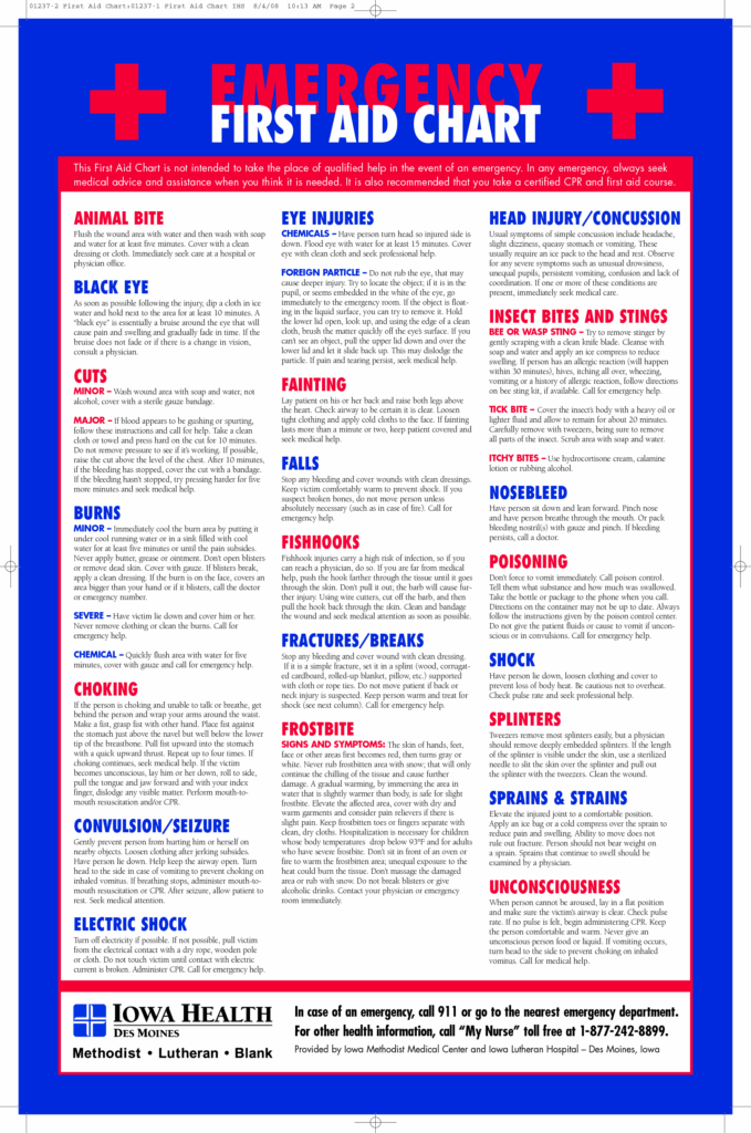 Free Printable First Aid Guide Free Templates Printable