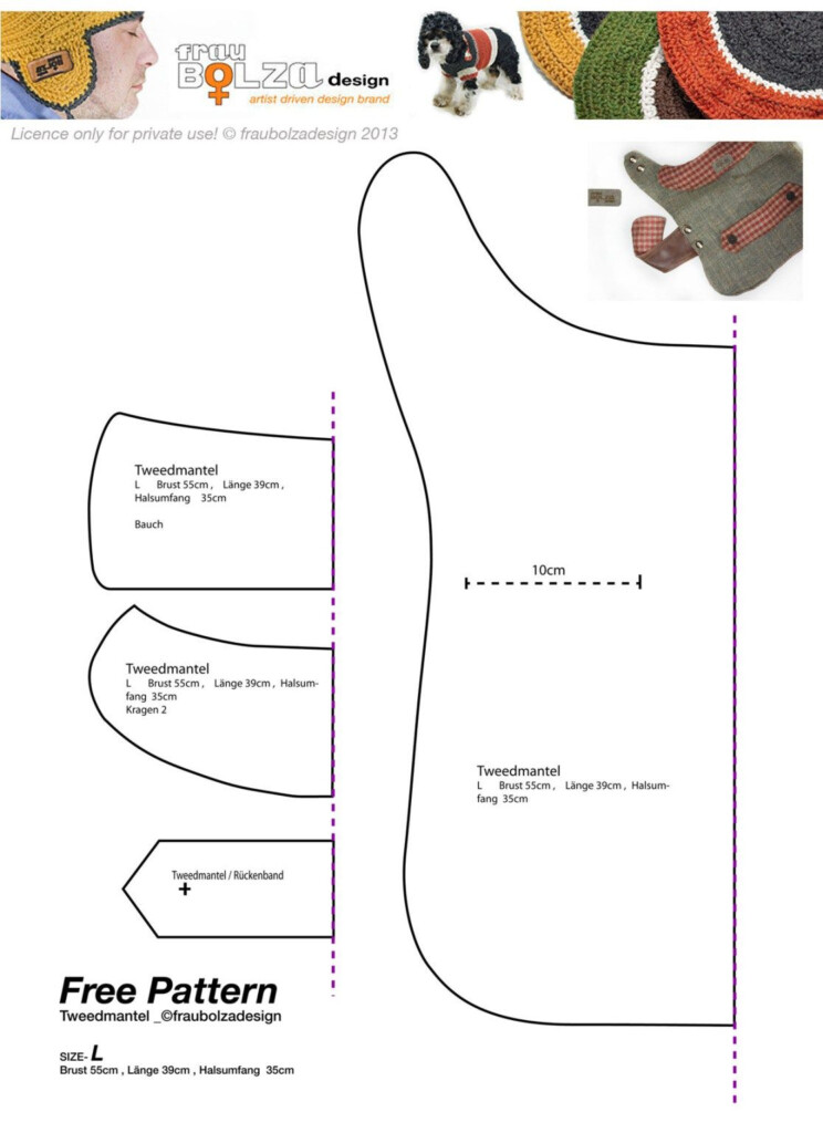 Free Printable Fleece Dog Coat Pattern Free