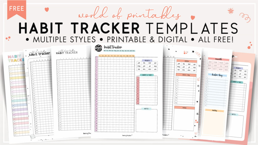 Free Printable Habit Tracker PDF World Of Printables