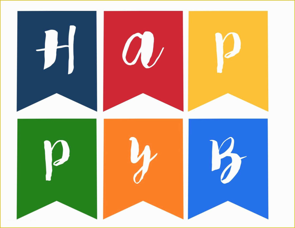 Free Printable Happy Birthday Banner Templates Of Happy Birthday Banner 