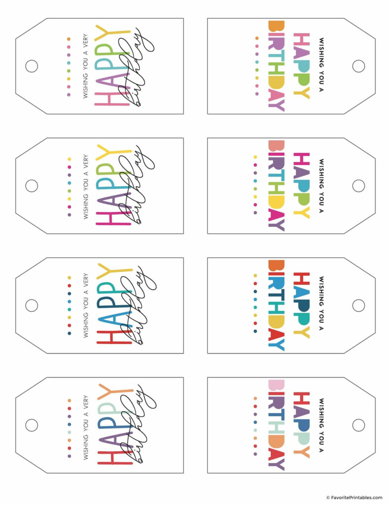 Free Printable Happy Birthday Gift Tags Free Printable Gift Tags 