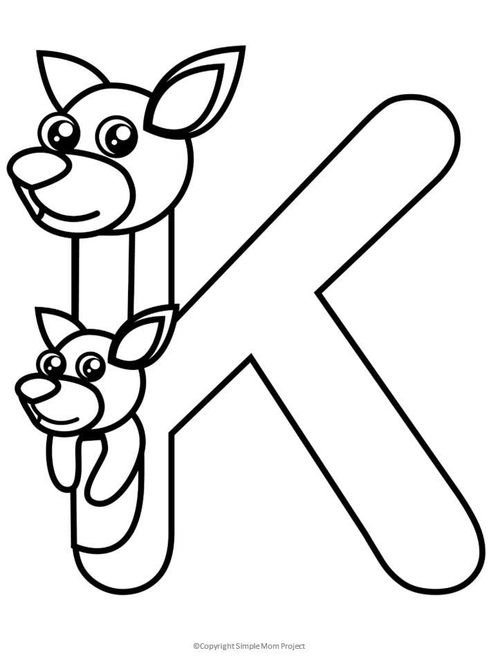 Free Printable Letter K Coloring Page Simple Mom Project Letter K 