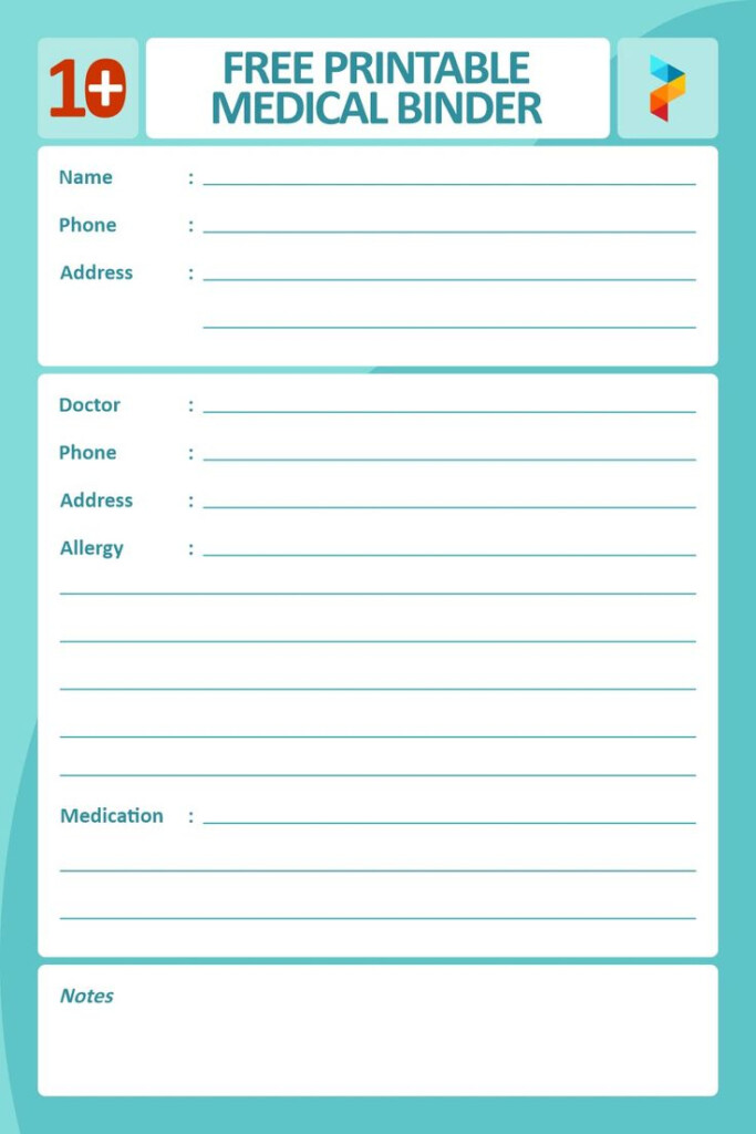 Free Printable Medical Binder