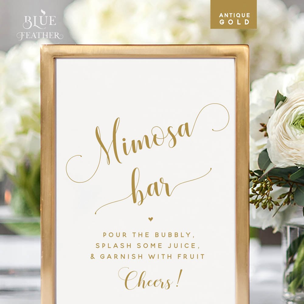 Free Printable Mimosa Bar Sign Template Free Free Printable