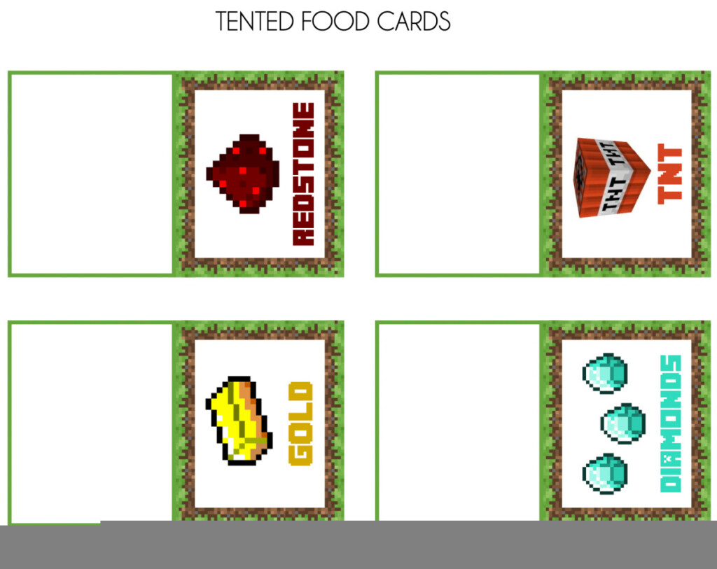 Free Printable Minecraft Food Labels FREE Printable A Z