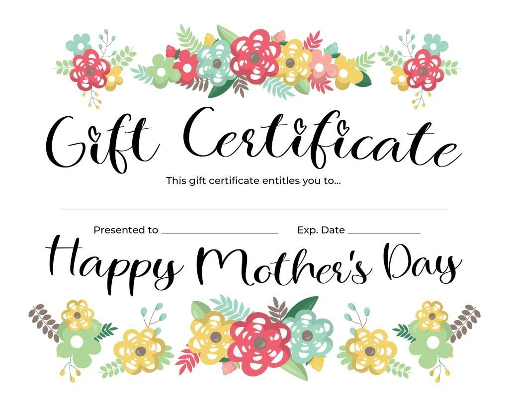 Free Printable Mother S Day Certificate Templates Printable Word 