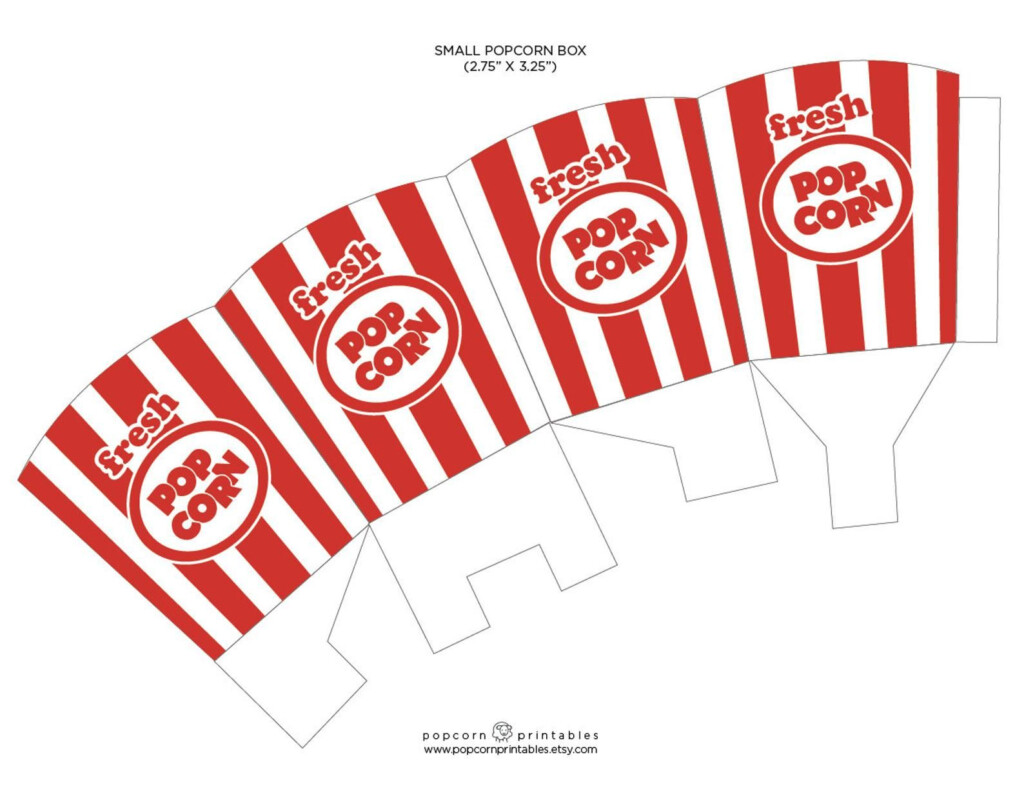 Free Printable Popcorn Box Printable Template Pdf Printable Form 
