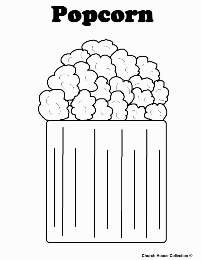 Free Printable Popcorn Template