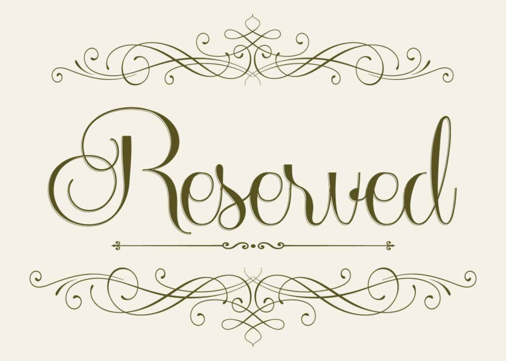 Free Printable Printable Reserved Signs FREE Printable Online