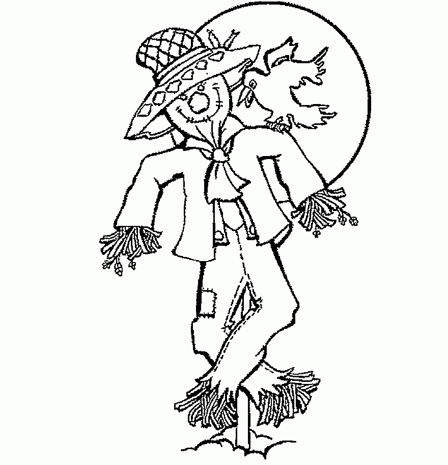 Free Printable Scarecrow Coloring Pages For Kids