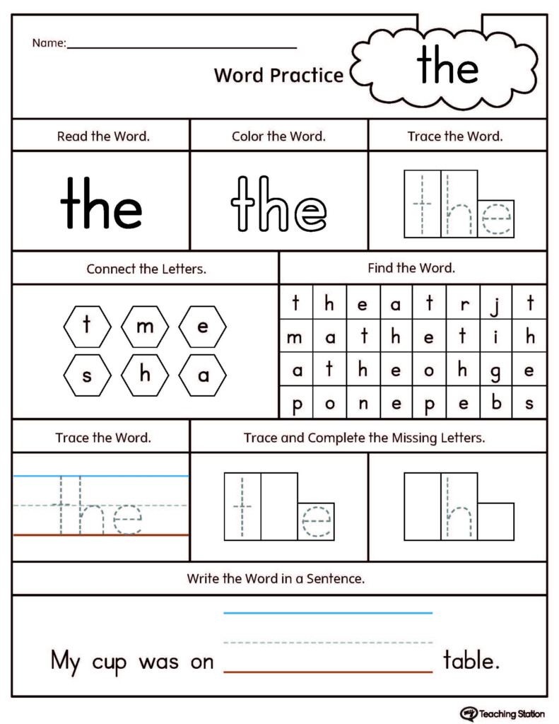 Free Printable Sight Word Sheets These Free Printable Kindergarten 