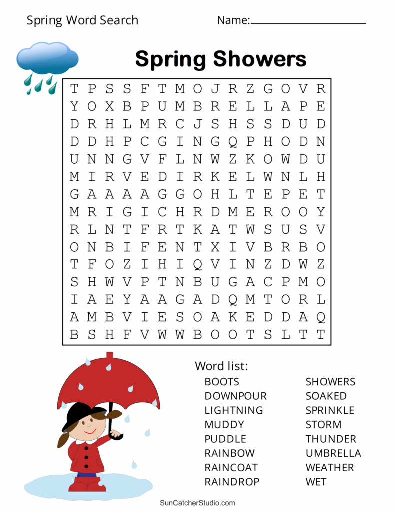 Free Printable Spring Word Search Puzzles Free Printables Monograms 