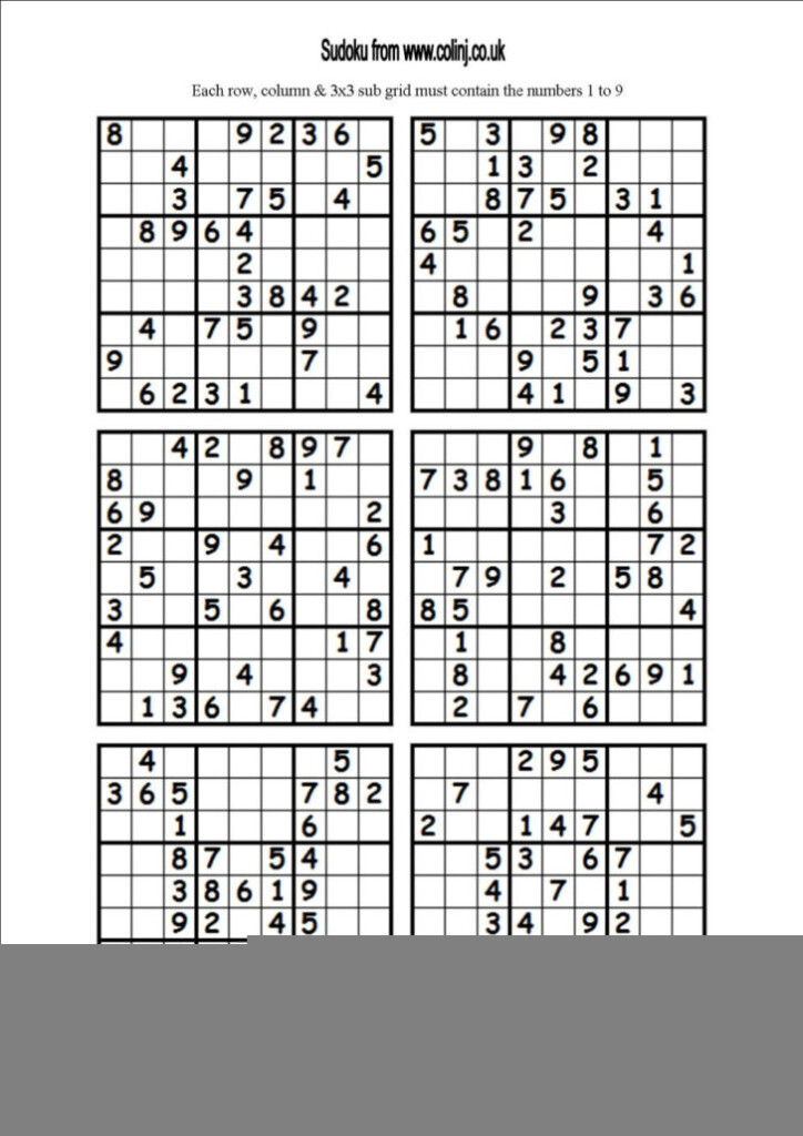 Free Printable Sudoku 6 Per Page Lyana Printable Sudoku