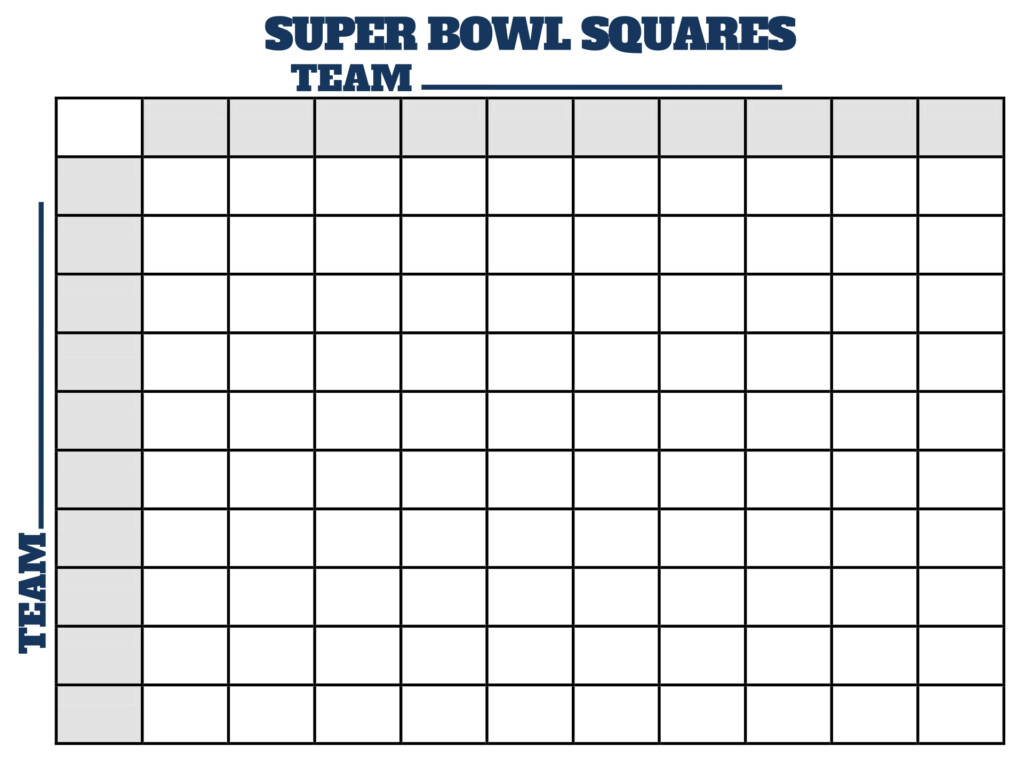 Free Printable Super Bowl Squares