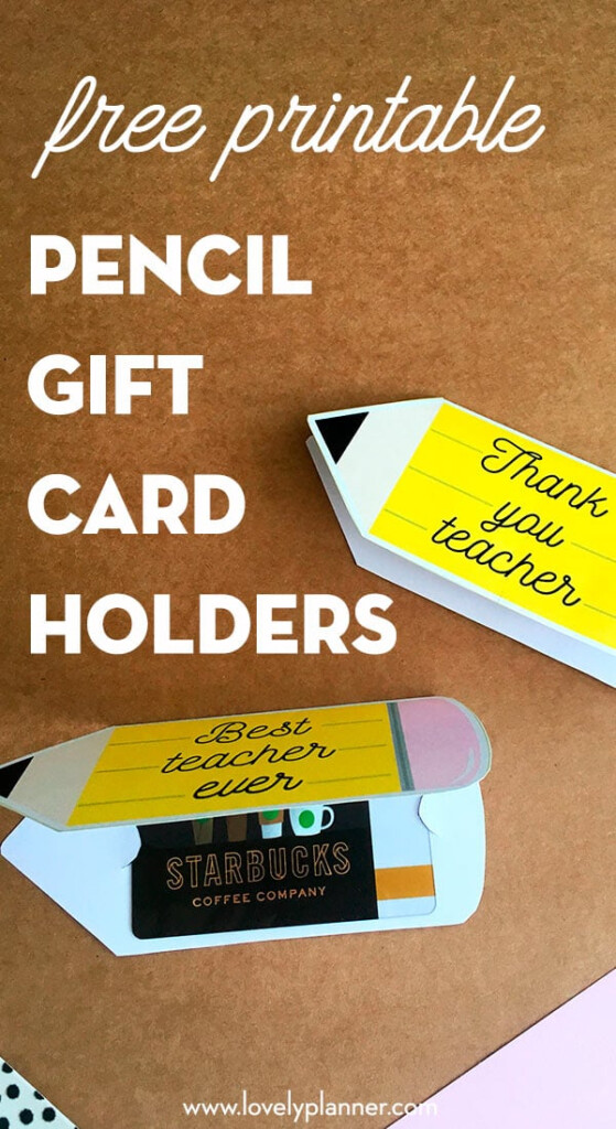 Free Printable Teacher Appreciation Gift Card Holder Printable Gift 