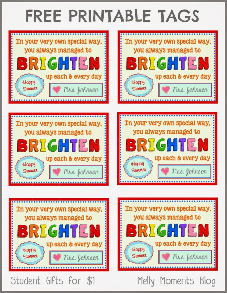 Free Printable Teacher Summer Gift Tags Printable Word Searches