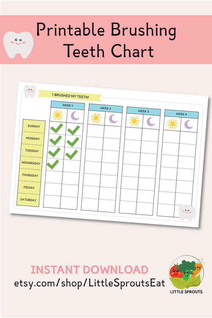 Free Printable Teeth Brushing Chart Artofit