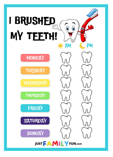 FREE Printable Teeth Brushing Chart For Kids 49 OFF