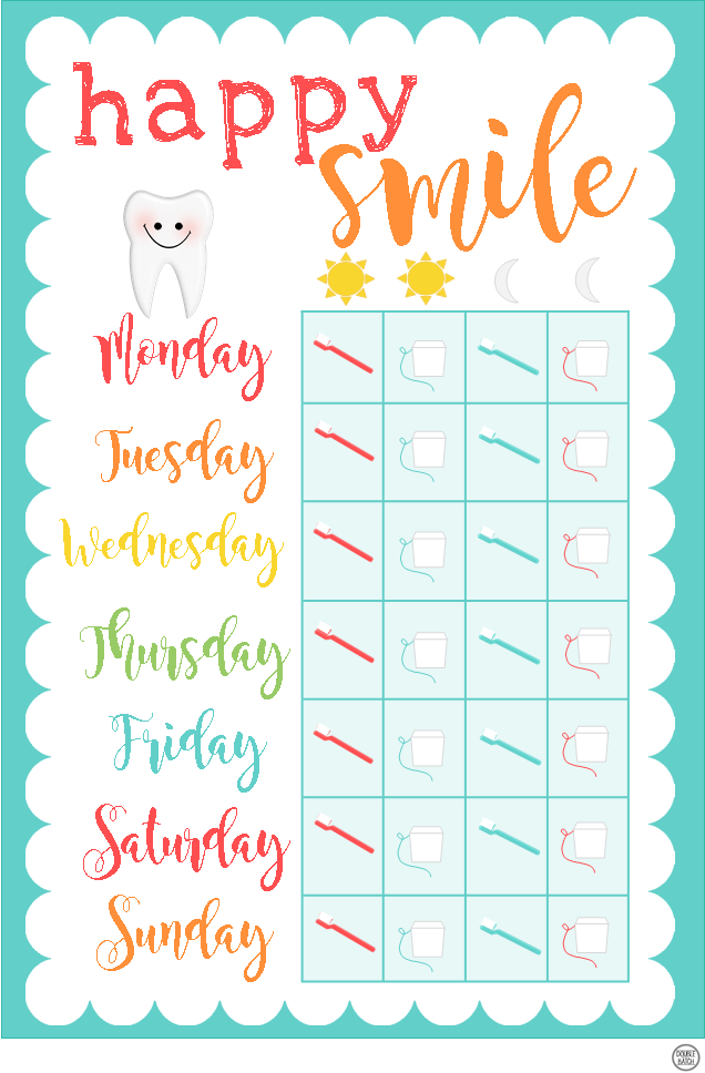 Free Printable Tooth Brushing Chart