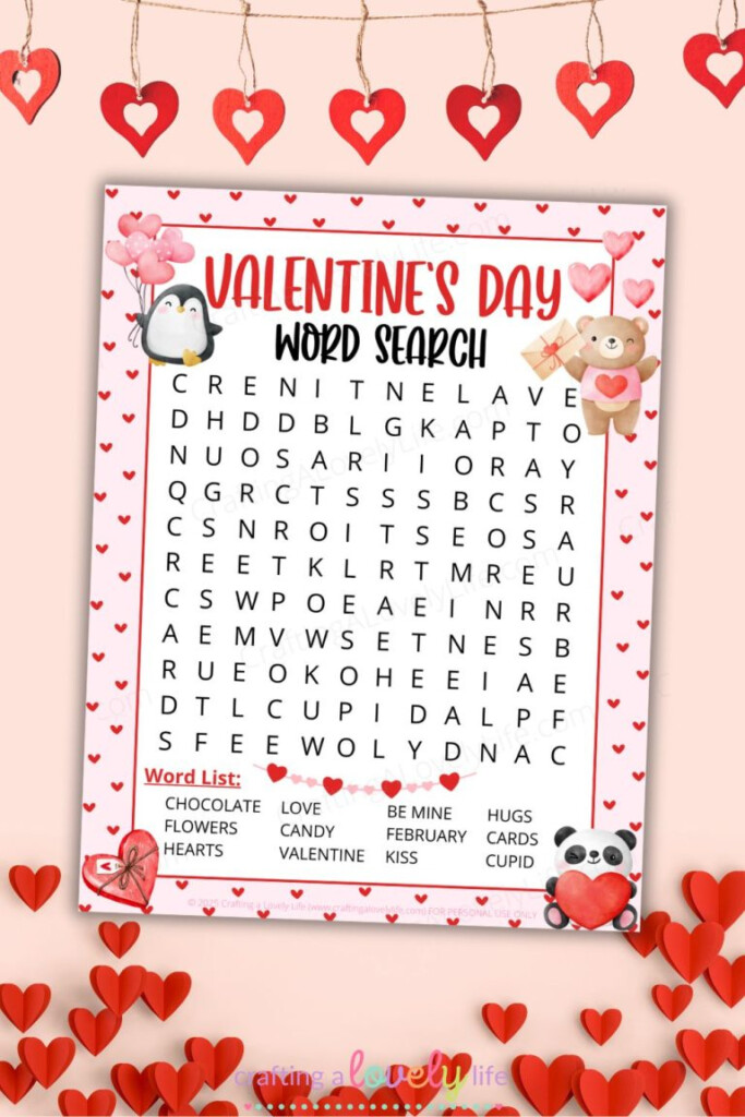 Free Printable Valentine 39 s Day Word Search