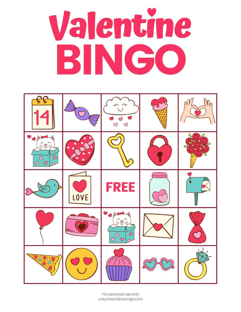 Free Printable Valentine Bingo Cards