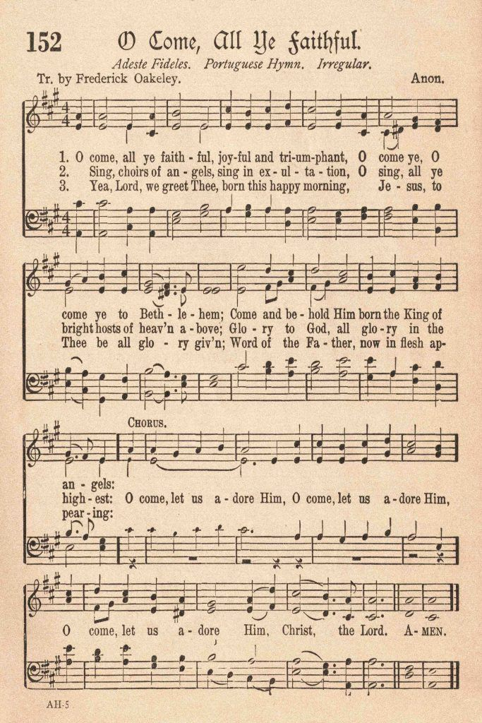 Free Printable Vintage Christmas Sheet Music Hymns Rose Clearfield 