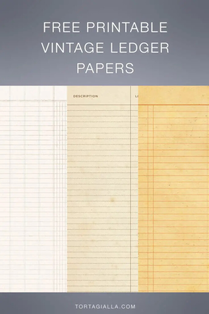 Free Printable Vintage Ledger Paper Get What You Need