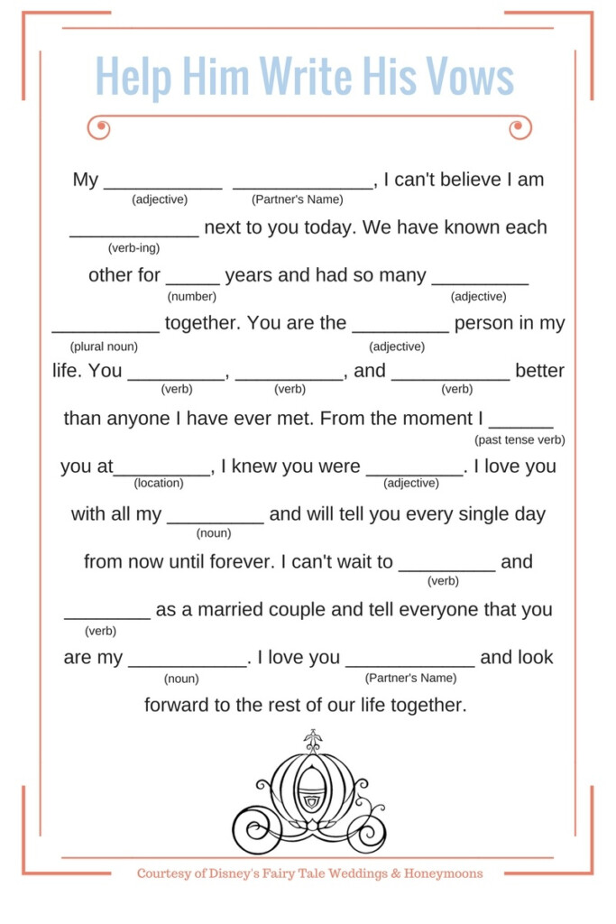 Free Printable Wedding Mad Libs Free Printable