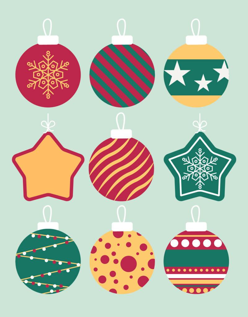 Free Printables Christmas Ornaments Printable Free Templates
