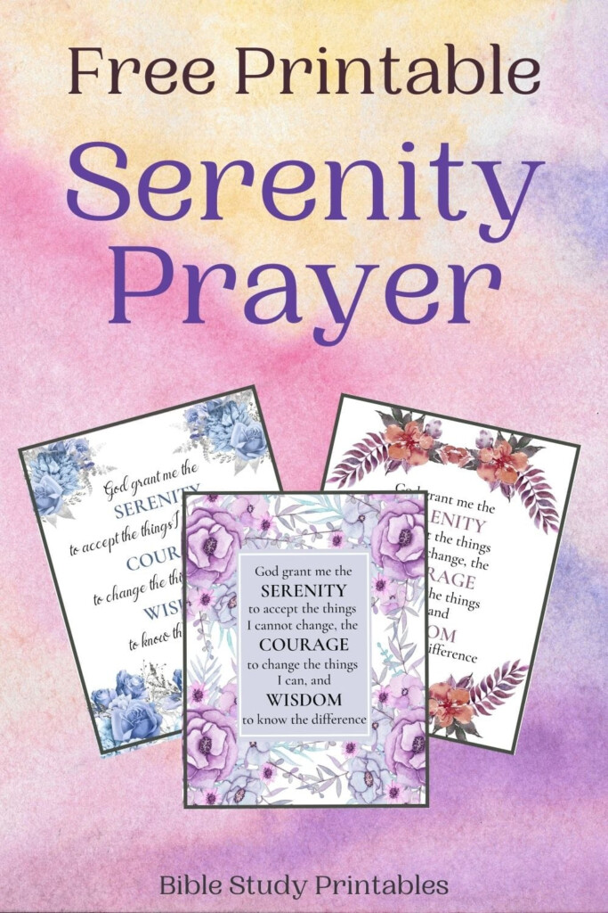 Free Serenity Prayer Printables