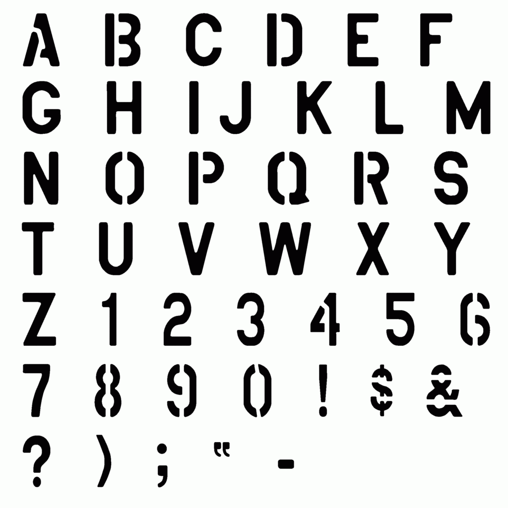Free Stencils Letters Printable Free Resume Templates