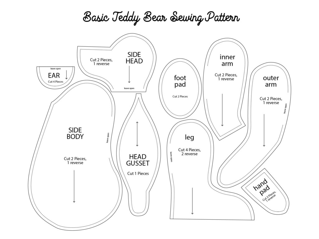 Free Teddy Bear Patterns Printable Printable JD