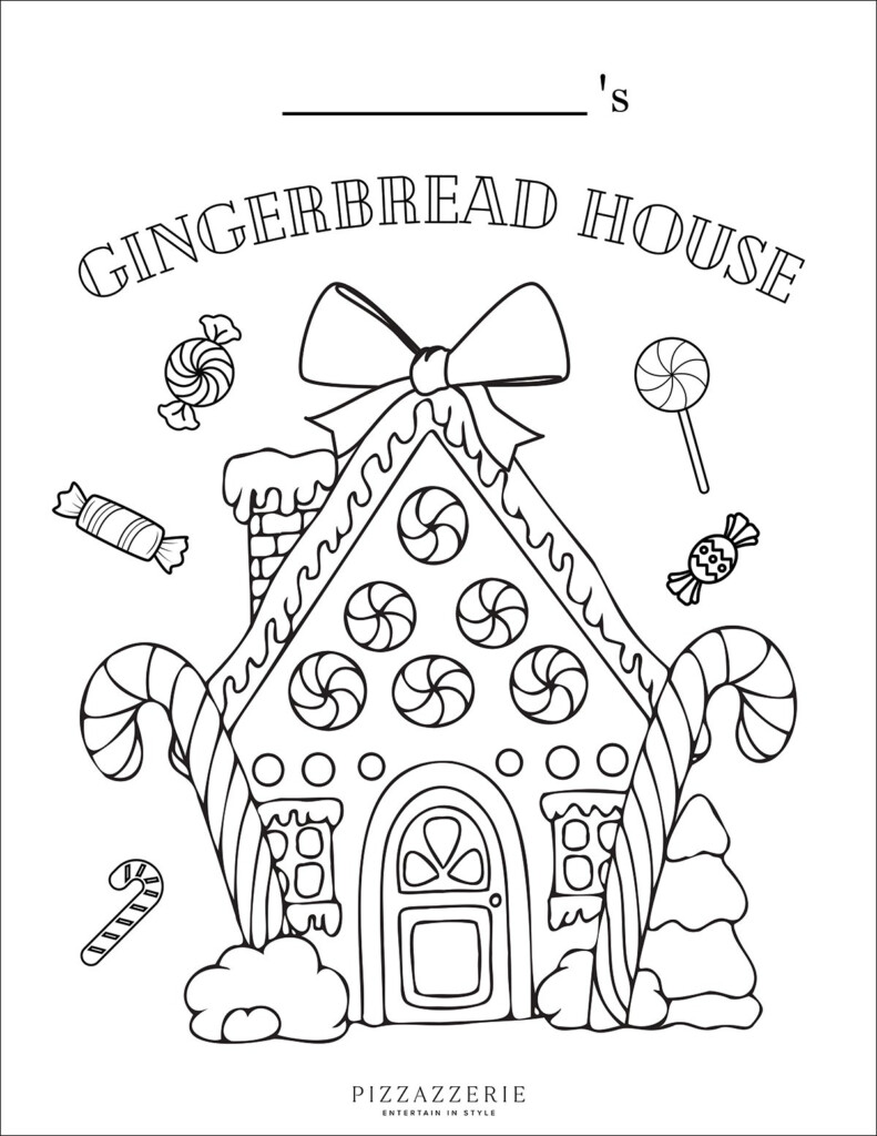 Gingerbread House Coloring Page Printable Free Printable Gingerbread 