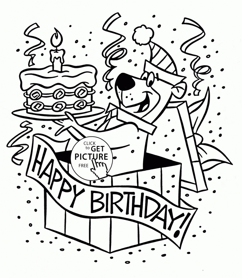Happy Birthday Coloring Sheets Free Printable