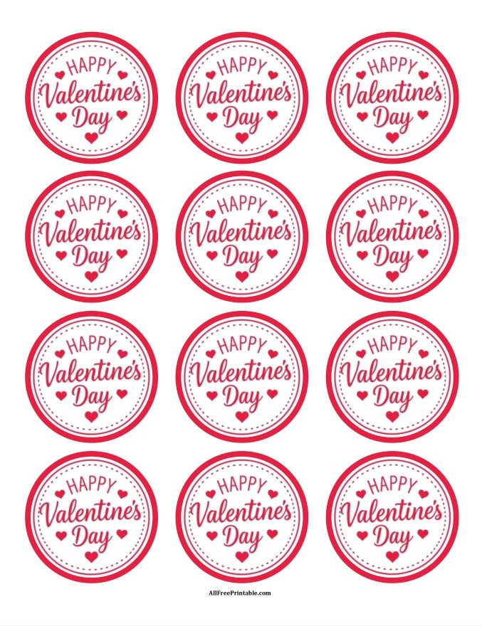 Happy Valentine s Day Cupcake Toppers Free Printable