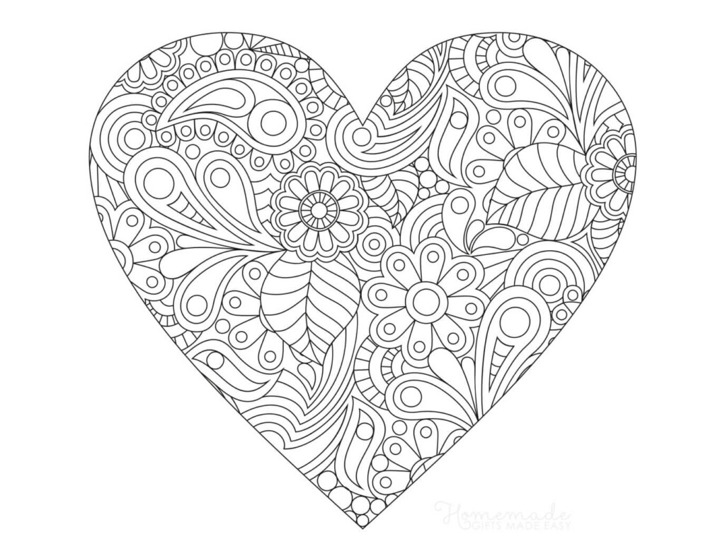 Heart Coloring Pages Free Printable Pictures Heart Co Vrogue co