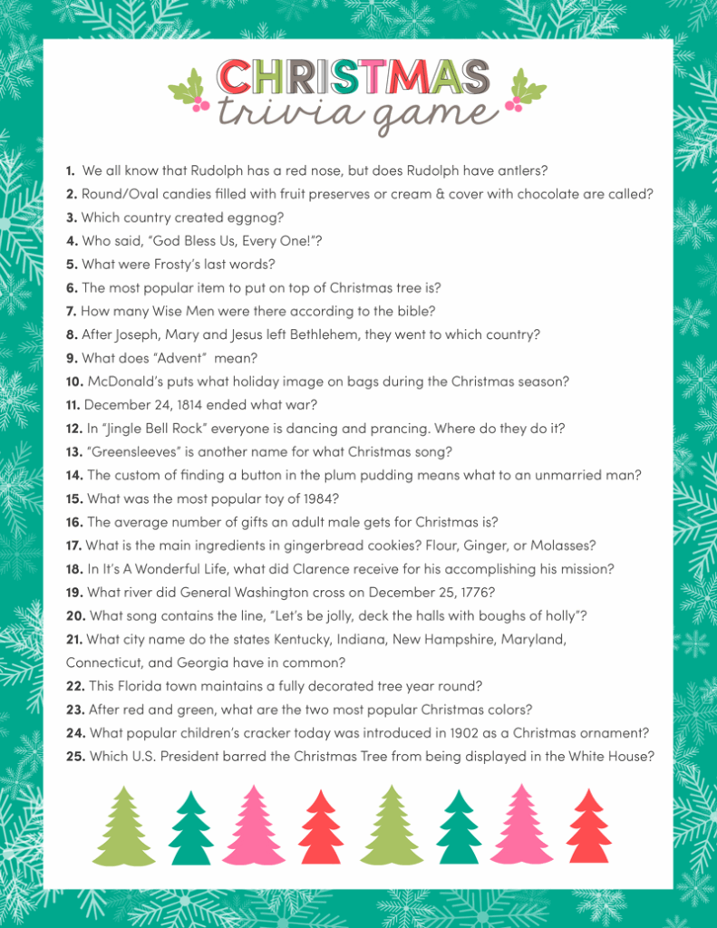 Holiday Office Party Games Free Printable Free Printable